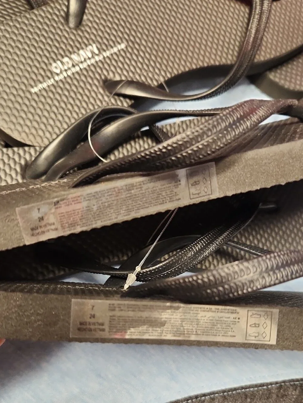 Woman's Black Flip Flops Old Navy Size 7 BUNDLE 5 PAIRS